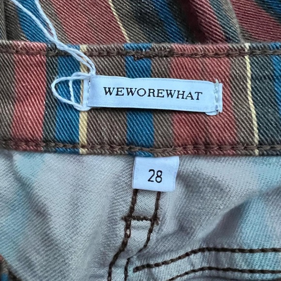 Weworewhat stripe low rise cropped jeans size 6/28 - Picture 4 of 8